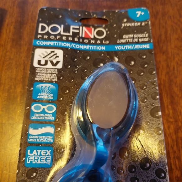 Swim Swimming Goggles Dolfino Professional Competition Youth 7+ Lot of 2 Blue BN - Picture 3 of 4